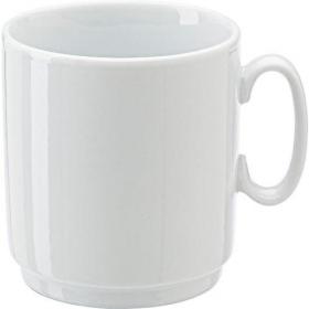 Stackable porcelain mug with a 290cc capacity.