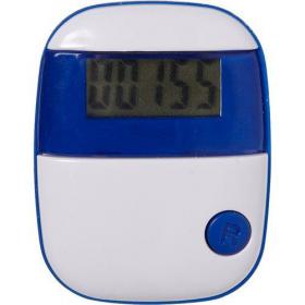 Plastic pedometer with step counter, calorie counter and belt clip. 